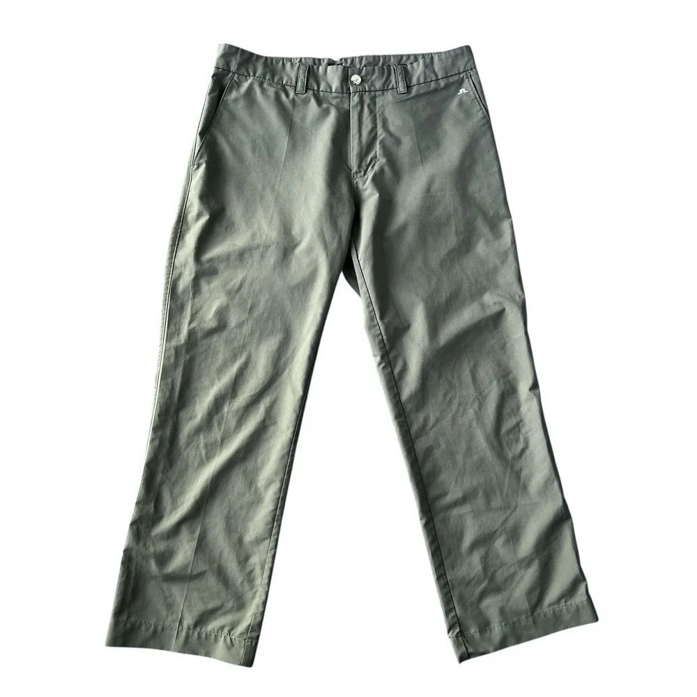 J. Lindeberg Elof Pants 30x34 Mens Green Golf Trousers Stretch Slim Fit